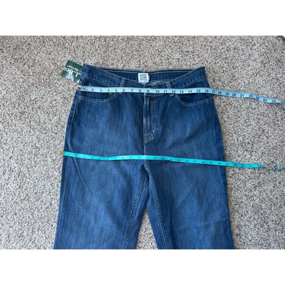 L.L. BEAN Woman's Cropped Blue Denim Jeans/Pants size 12, NWT - Picture 6 of 7